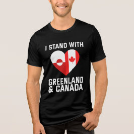 僕はグリーンランドとカナダに味方する トライブレンドTシャツ