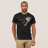 僕はゲームをスロ食べスTシぶら下がったャツに止めた Tシャツ (正面フル)