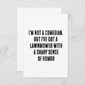 僕はコメディアンじゃないけど、僕は芝刈り得屋をやってる サンキューカード (正面/裏面)