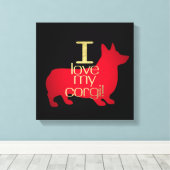 僕はコルギが好きだ キャンバスプリント (インサイチュ (ウッドフロア))