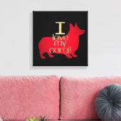 僕はコルギが好きだ キャンバスプリント (インサイチュ (リビング))