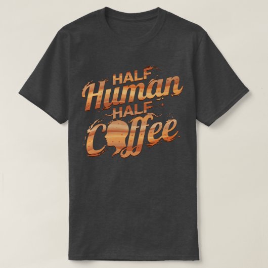 僕はコーヒーが半々だ Tシャツ (デザイン正面)