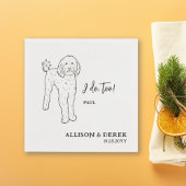 僕はゴルデンドレパーソナライズされたの犬結婚だ スタンダードカクテルナプキン