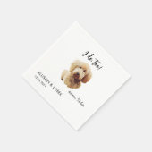 僕はゴルデンドレパーソナライズされたの犬結婚だ スタンダードカクテルナプキン (角)