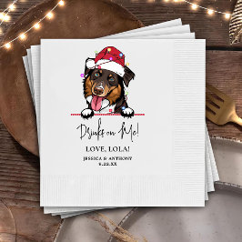 僕はザラザラパーソナライズされたの愛犬に飲まれる 縁ありカクテルナプキン