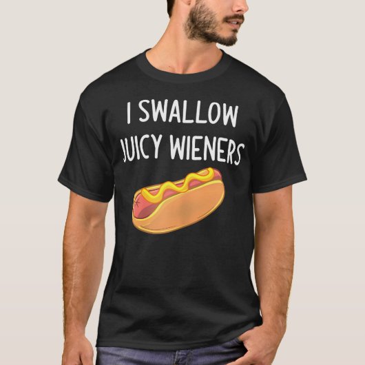 僕はジューシーな夫おもしろい婦が皮肉を込めて言う Tシャツ (正面)