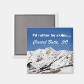 僕はスキーをしたいんだ、クレステッド・ビュートCO マグネット (正面/裏面)