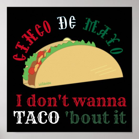 僕はタコしたくない'IT cinco de mayo gift ポスター (正面)
