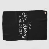 僕はダーシーさんみたいな女の子だ ゴルフタオル (横)