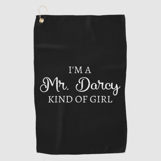 僕はダーシーさんみたいな女の子だ ゴルフタオル (正面)