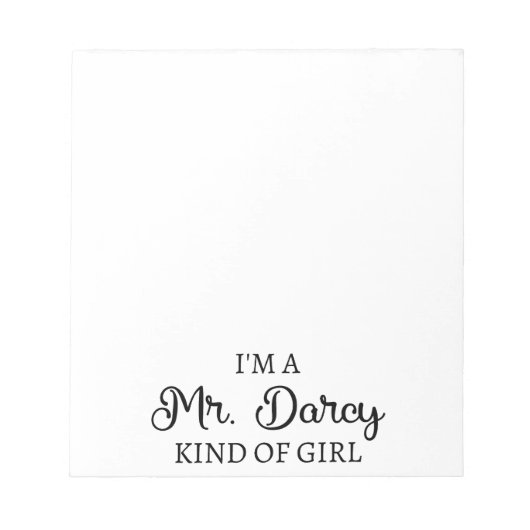 僕はダーシーさんみたいな女の子だ ノートパッド (正面)