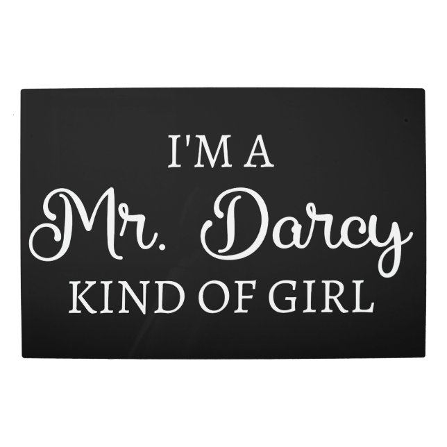 僕はダーシーさんみたいな女の子だ メタルプリント (正面)