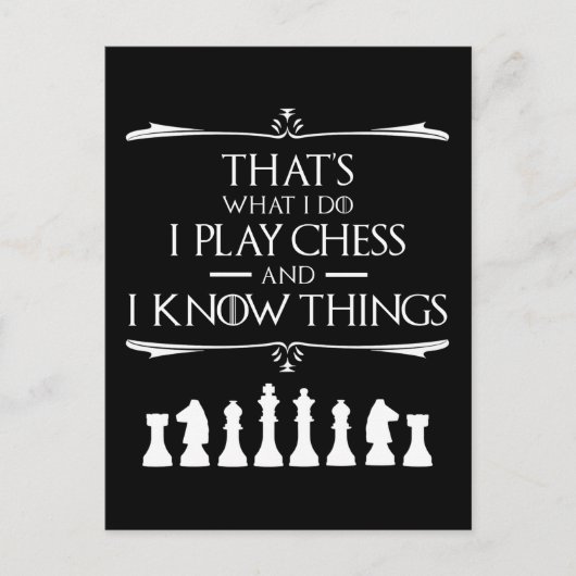 僕はチェスをしてい遊ても知っているのだ ポストカード (正面)