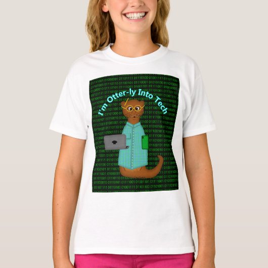 僕はテクノロジーに夢中だ Tシャツ (正面)