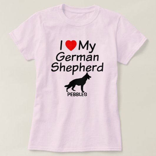 僕はドイツの羊飼い犬が好きだ Tシャツ (デザイン正面)
