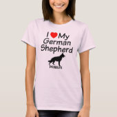 僕はドイツの羊飼い犬が好きだ Tシャツ (正面)