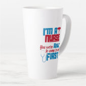 僕はナースよ君は正しい医療おもしろいナースT カフェラテマグ (右アングル)