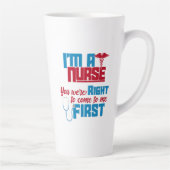 僕はナースよ君は正しい医療おもしろいナースT カフェラテマグ (右)