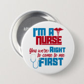 僕はナースよ君は正しい医療おもしろいナースT 缶バッジ (正面&裏面)