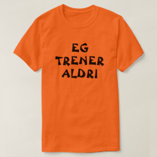 僕はノルウェーエクササイズのオレンジで決して英語を話さない Tシャツ