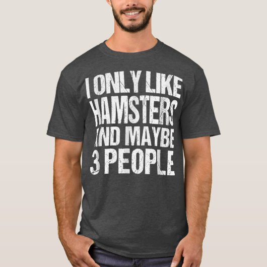 僕はハムスター好きおもしろいだ Tシャツ (正面)