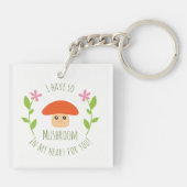 僕はハートに茸を出して冗談を言う キーホルダー (裏面)