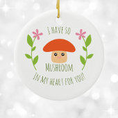 僕はハートに茸を出して冗談を言う セラミックオーナメント
