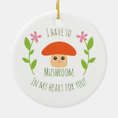 僕はハートに茸を出して冗談を言う セラミックオーナメント (裏面)