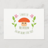 僕はハートに茸を出して冗談を言う ポストカード (正面)