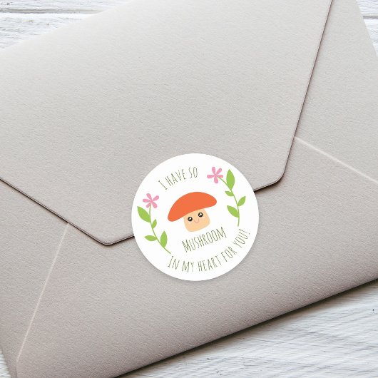 僕はハートに茸を出して冗談を言う ラウンドシール