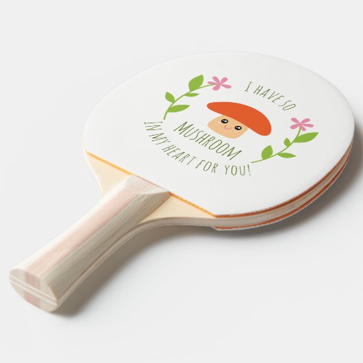 僕はハートに茸を出して冗談を言う 卓球ラケット (正面アングル)