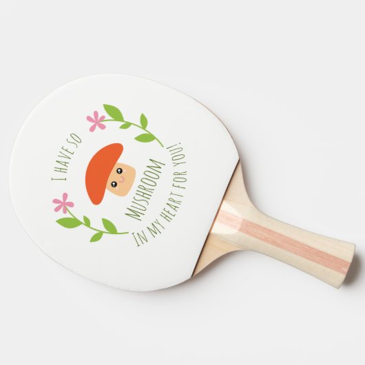 僕はハートに茸を出して冗談を言う 卓球ラケット (横)