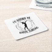 僕はバトンの回転が好きだ |ダンサーギフト スクエアペーパーコースター (アングル)