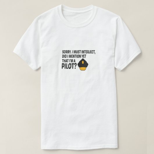 僕はパイロットだと言い出した Tシャツ (デザイン正面)