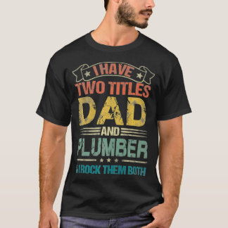 僕はパパとプラマーTシャツを二冊持っているおもしろい Tシャツ