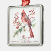 僕はパーソナライズされたいつも君と一緒だ メタルオーナメント (左)