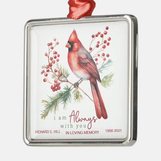 僕はパーソナライズされたいつも君と一緒だ メタルオーナメント (左)