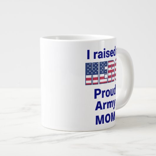 「僕はヒーローを育てた、アーミー誇りを持った・ママ！20オズ ジャンボコーヒーマグカップ (正面右)