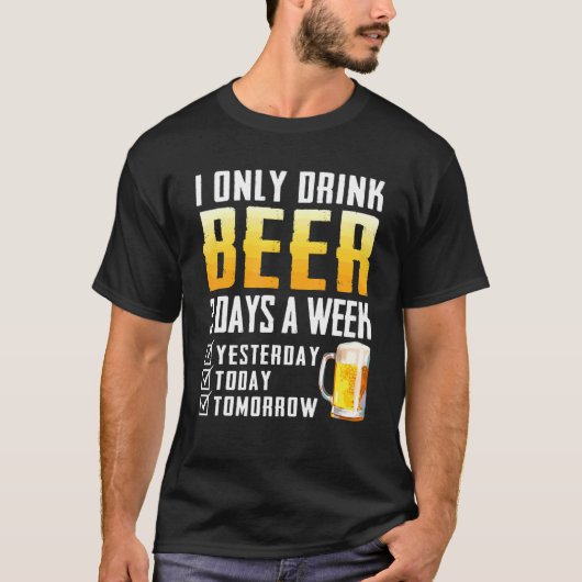 僕はビールばかり飲む Tシャツ (正面)