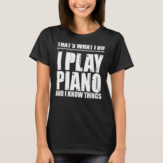 僕はピアノを遊やっていてPiを知っている Tシャツ (正面)