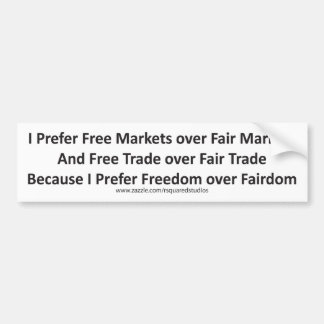 僕はフェアダムよりも自由の方が好きだ バンパーステッカー
