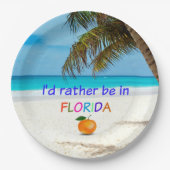 僕はフロリダに行きたいんだ。 ペーパープレート (正面)