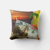 僕はフロリダを愛カラフルし人気がある、トロピカルデザイン クッション (正面)