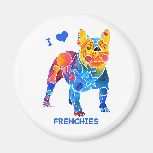 僕はブルドッグがフランスの大好き マグネット (正面)