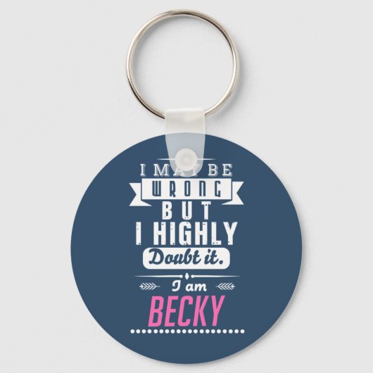 僕はベッキーかも知れぬが疑問だ キーホルダー (正面)