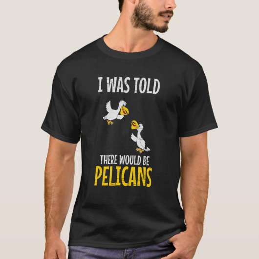 僕はペリカンの水鳥のアニメーションがあると言われた Tシャツ (正面)