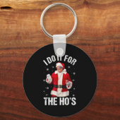 僕はホーのために面白いサンタトランプクリスマスP キーホルダー (正面)