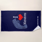 僕はマナテースが大好き ビーチタオル (正面)