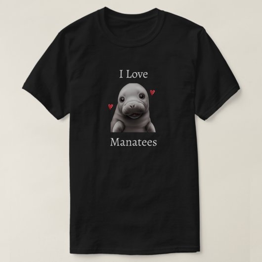 僕はマナテーズTシャツが大好き Tシャツ (デザイン正面)
