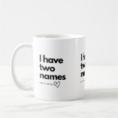 僕はママ・マグという名前が二つある コーヒーマグカップ (左)